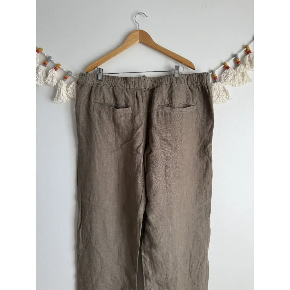 Madewell Mens 100% Linen Drawstring Pant Pressed Sage Coastal Casual Relaxed NWT